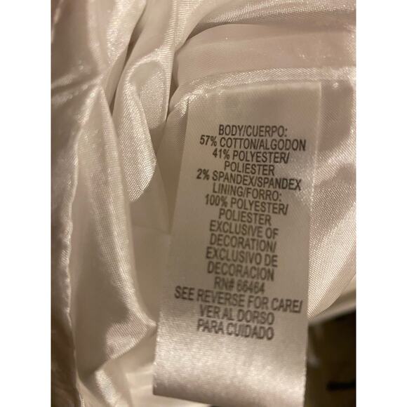 Sandra Darren Womens Size 12 Ivory Dress Fitted Chic Classic - Picture 5 of 6